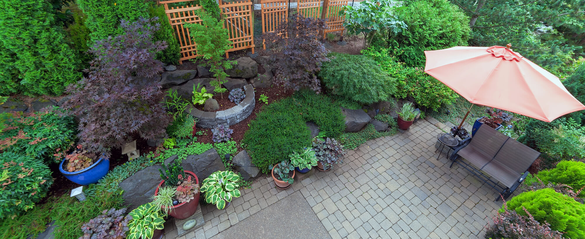 Landscaped Stone Patio